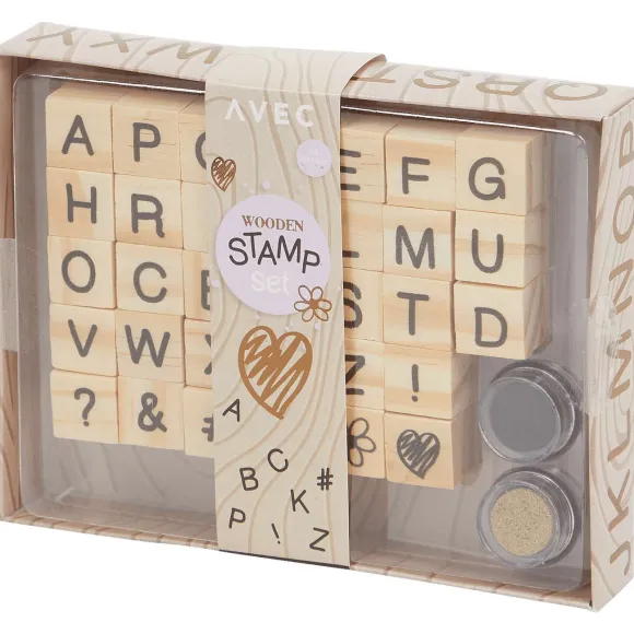 Avec Houten Stempelset