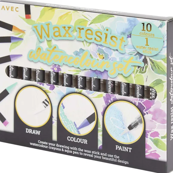 Avec Wax Resist Aquarelset