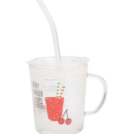 Drinkglas Met Deksel En Rietje