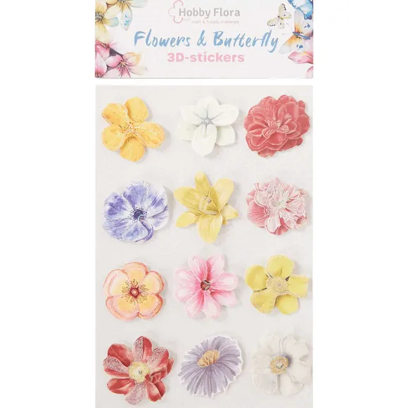 Hobby Flora Vlinder- En Bloemenstickers