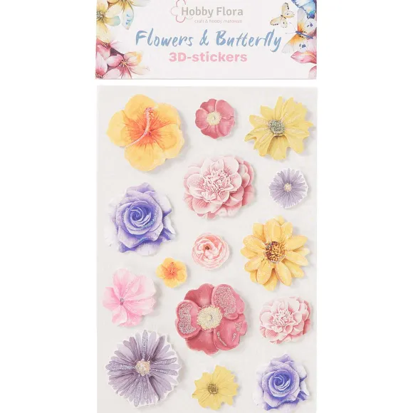 Hobby Flora Vlinder- En Bloemenstickers