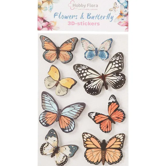 Hobby Flora Vlinder- En Bloemenstickers