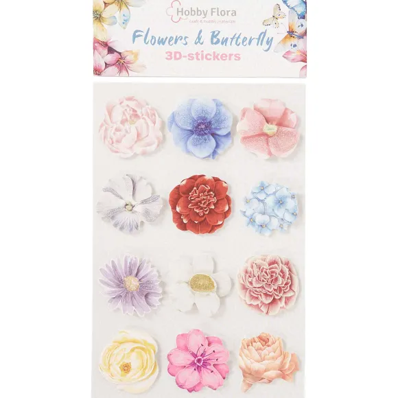Hobby Flora Vlinder- En Bloemenstickers