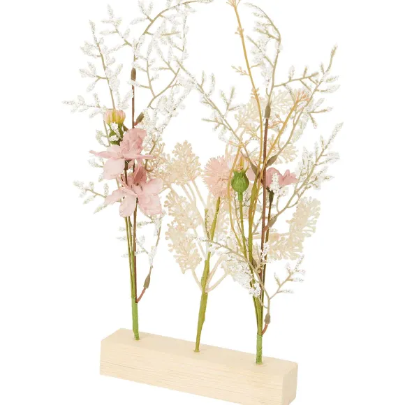 Kunstdroogbloemen Op Houten Voet