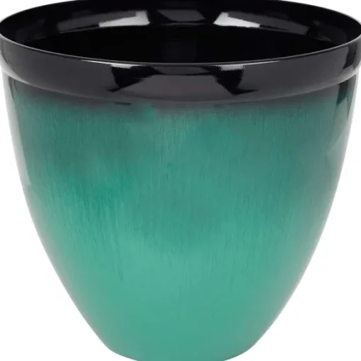 Kunststof Bloempot Met Glazuurlook