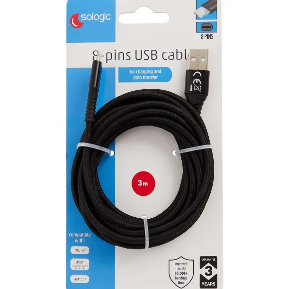 Sologic Laad- En Datakabel 8-Pins