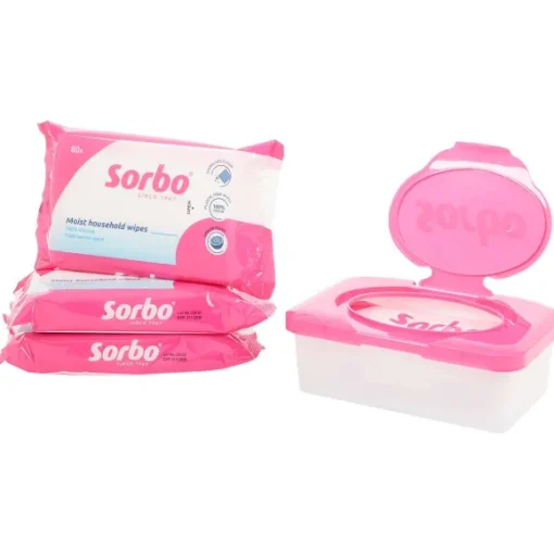 Sorbo Vochtige Reinigingsdoekjes In Opbergbox