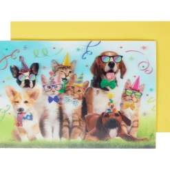 Wenskaart Lenticulair Met Dieren